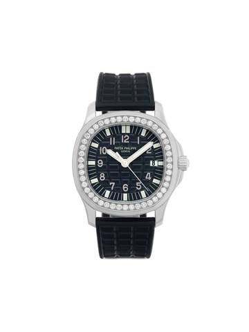 Patek Philippe - pre-owned Aquanaut Luce 36mm - unisex - stainless steel/Diamond/Rubber - One Size - Black