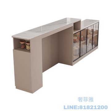 新北公司/附發票 現代客廳沙發后背靠櫃輕奢巖板餐邊櫃吧臺酒櫃一體橫廳隔斷儲物櫃 SFY/154 公司貨