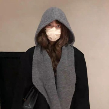 🔥臺灣出🔥2025新款冬季巴拉克法帽小衆帽子圍巾一體加厚保暖針織帽子秋冬