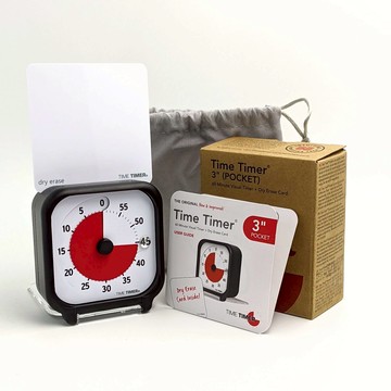 [4美國直購] Time Timer 3吋 視覺倒數計時器 60分鐘定時器 含書寫卡 3-inch Visual Timer TT03B-W B08FBK8RBR CC1