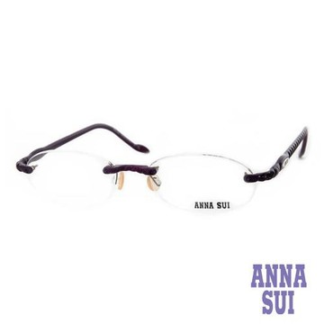 【ANNA SUI 安娜蘇】螺旋珠光無框眼鏡-紫(AS022-03)