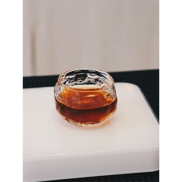 不規則錘紋手沖咖啡杯小容量加厚精致透明小號玻璃單品咖啡杯套裝