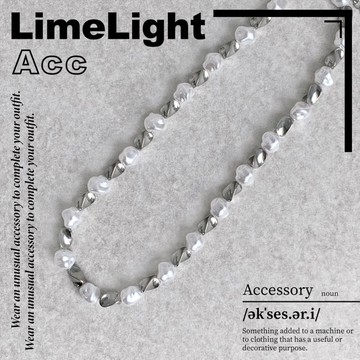 ☆LimeLight☆ 巴洛克 不規則 韓國 高級感 液態 皺褶 珍珠 串珠 飾品 鈦鋼 項鍊
