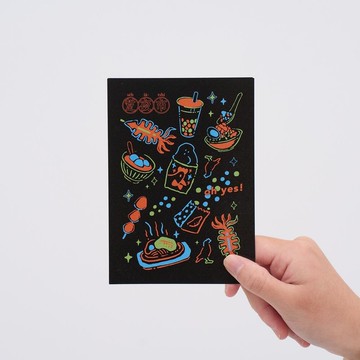 明信片/夜市/暗色