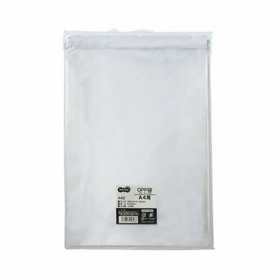 TANOSEE OPP袋 フタ・テープ付A4用 225×310+40mm 1セット（1000枚：100枚×10パック）