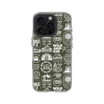 iPhone 16 Pro Clear Case（相機按鈕） 透明 - KID - Outdoor滿版圖騰