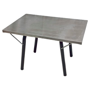 LOGOS 防火不鏽鋼桌 表面光滑易清潔 輕薄好收納 附原廠收納袋  43 x 30 x 27.5cm  1個  銀色 + 黑色