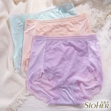 【SiOHER 熹歐禾】4件組 唯一蠶絲感高腰內褲(蕾絲內褲/無痕內褲/女內著/女內褲)