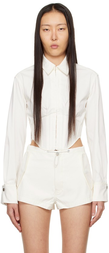 Dion Lee 灰白色 Tuxedo 衬衫