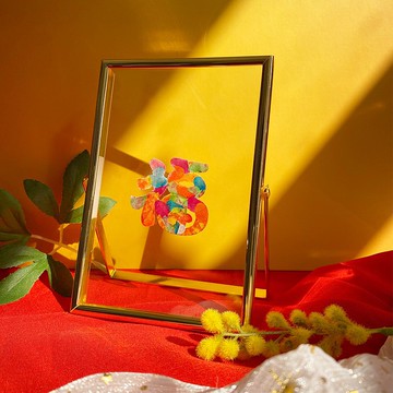 【福】福運連連 押花相架 壓花擺設