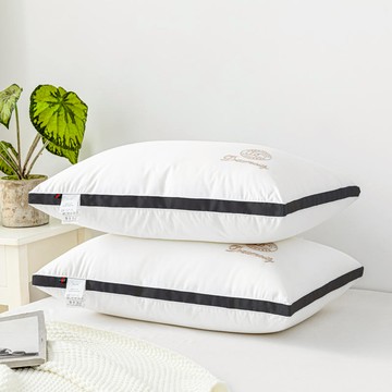 羽絲絨護頸枕芯一對裝單雙人家用枕頭酒店賓館枕頭芯學生宿舍枕頭