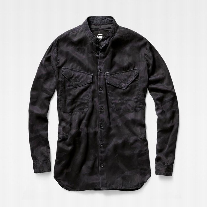 G-STAR RAW (ジースターロゥ) Rovic Boyfriend Shirt (ロービック ボーイフレンド シャツ) ボーイフレンドフィット テンセル ミリタリーシャツ G-STAR RAW (ジースターロゥ) Rovic Boyfriend Shirt