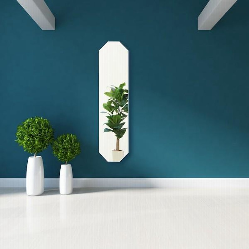 鏡 全身 壁掛け おしゃれ 八角 八角形 玄関 風水 ミラー 姿見八角