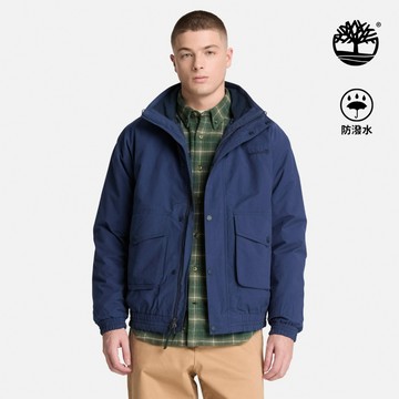 男款海軍藍三合一防潑水羽絨飛行外套|A5T27AIH