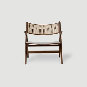 艾禮思樹結構藤編單椅 胡桃木 灰