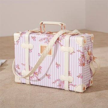 【廠家批發】清新碎花手提箱13寸手提包化妝箱16寸行李箱小旅行箱