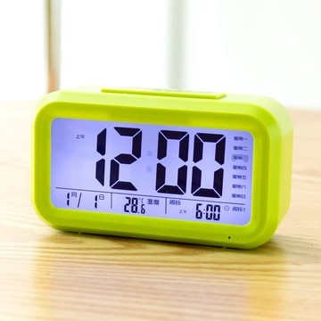 可充電多功能鬧鐘學生用靜音臥室床頭夜光鐘表桌面智能數字電子鐘