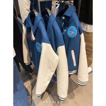 柜799！美式秋冬男裝毛呢夾棒球服克6318408 400棉服外套6318/408