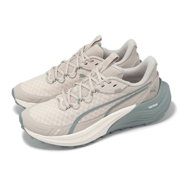 [ACS] Puma 越野跑鞋 Electrify Nitro 4 Trail Wns 女鞋 米 綠 緩震 氮氣中底 戶外 31079005