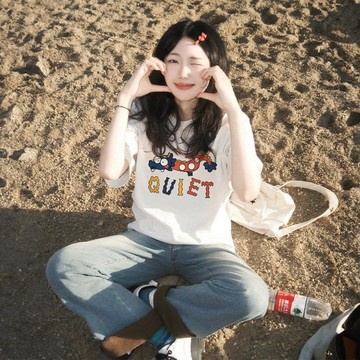 【現貨！隔日到貨】100%純棉短袖上衣女重磅t恤 短袖t恤 韓系慵懶風oversizeT恤女 情侶裝ins風衣服夏季女裝