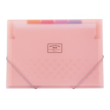KOKUYO Pastel Cookie NOViTA-R薄型風琴夾7層 A4-粉