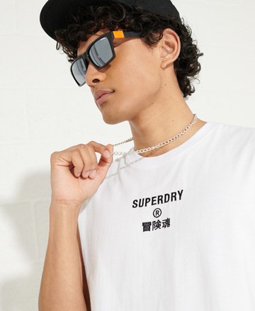 Superdry Men's Men's Corporate Logo Vest White / Optic - Size: L