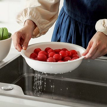 淺型可微波耐熱瀝水籃+盆兩件組-1.5L 單一規格