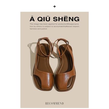 法式平底包頭涼鞋女鞋子2025年新款夏季仙女風復古小眾軟底羅馬鞋