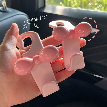 新款【upton】車載汽車座椅蝴蝶結掛鉤多巴胺車內椅背多功能收納好物新款