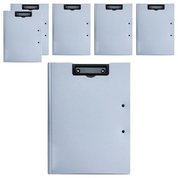 小麥購物 A4文件平板夾 31.3 x 24.5 x 0.1cm 雙夾款  淡藍灰  6個