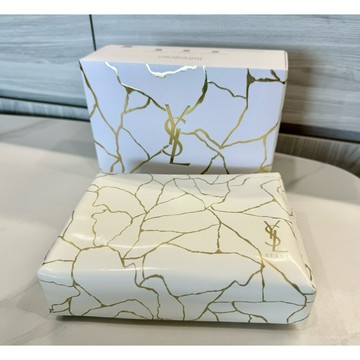 YSL 白色金大理石紋化妝包 現貨《小乖小舖》聖羅蘭 大理石 白色收納包 手拿包