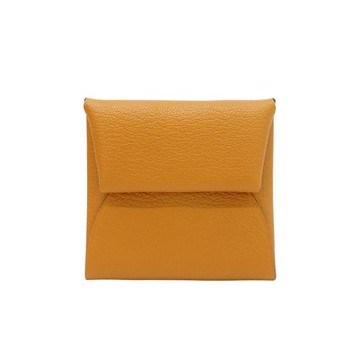 Hermes Bastia Chevre 山羊皮方型暗釦零錢包(駝色)