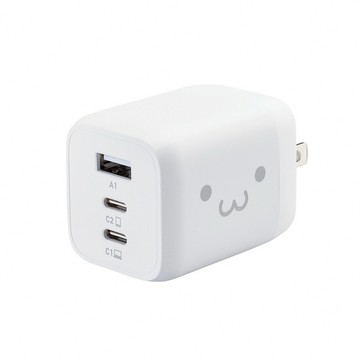 ELECOM 65W GaN氮化鎵三孔快速充電器