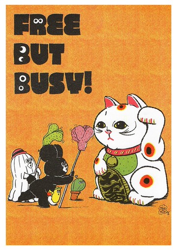 Risograph 迷你海報招財貓貓玩具請務必查看產品說明