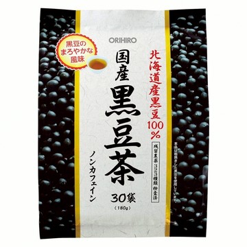 ORIHIRO 日本國產黑豆茶 北海道產黑豆100% 無咖啡因  6g  30包  1袋