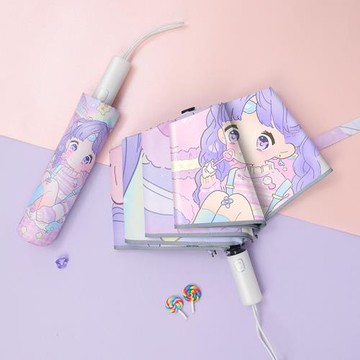 卡通便捷全自動防回彈兒童晴雨傘折疊黑膠反光條小學生兒童傘