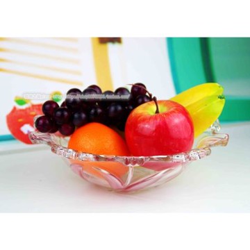 彩色玫瑰水晶玻璃水果盤