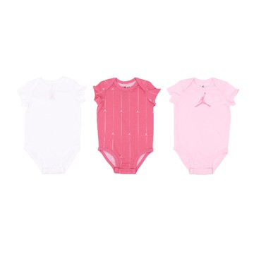 包屁衣 Jordan Baby 櫻花粉 寶寶衣 嬰兒 短袖 3入裝 JD2632229NB-002