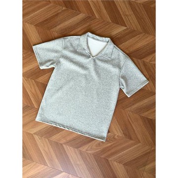 美式高級感痞帥polo衫短袖T恤男夏季休閑寬松V領cleanfit半袖上衣