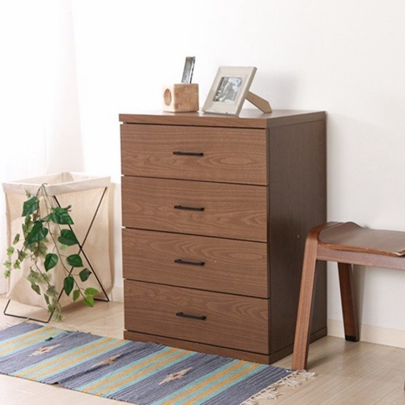 チェスト タンス 幅60cm ブラウン 引き出し4杯 シンプルテイスト ラルゴ リビング ベッドルーム 寝室 通販 Lineポイント最大0 5 Get Lineショッピング