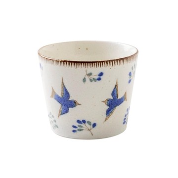 【日本 MINORUTOUKI 美濃燒】 Calme 飛鳥圖 無握把 馬克杯 水杯 咖啡杯 茶杯 點心杯 餐杯 甜點杯