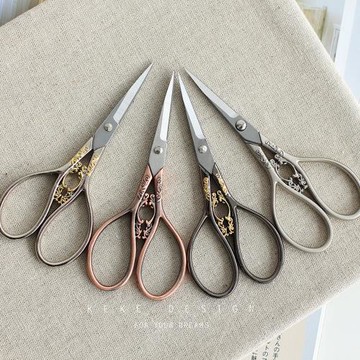 【可可家の工具】歐式不銹鋼DIY手工復古剪刀 ZAKKA手工剪 小剪刀