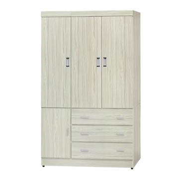 綠活居 維亞 現代3.9尺四門三抽衣櫃/收納櫃-116x56x196cm免組