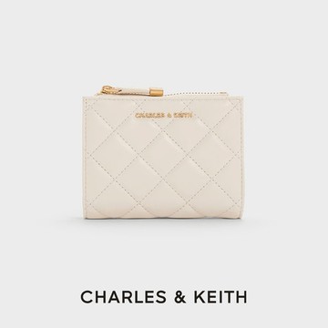 【CHARLES & KEITH】Alva絎縫拉鍊短夾｜秋冬新品｜閃耀派對季｜生日禮物｜快速出貨｜小CK