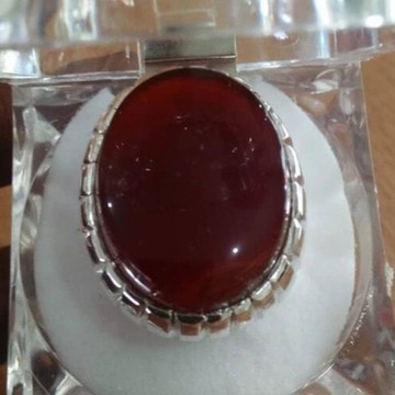 Mens Natural Original Yemeni Aqeeq Ring Akik Ring Haqeeq Stone silver ring