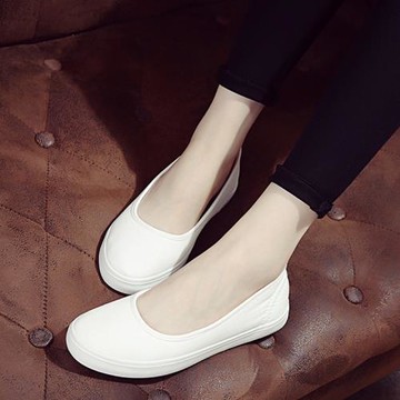 春夏新透氣舒適護士鞋小白鞋軟底白色平底工作鞋防滑女護理美容鞋