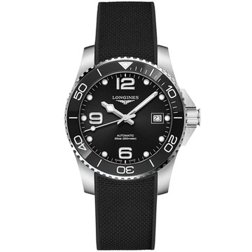 LONGINES 浪琴 深海征服者浪鬼陶瓷潛水機械錶 年終送禮-黑/39mm L3.780.4.56.9