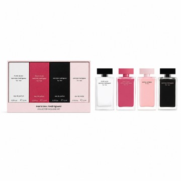 Narciso Rodriguez 女性香水禮盒 7.5ml*4 (女性淡香水/女性淡香精/嫣紅謬思女性淡香精/純粹謬思女性淡香精)