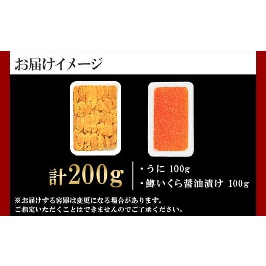 ふるさと納税 北海道 弟子屈町 1958. うに チリ産 冷凍 100g 鱒いくら醤油漬け 100g セット ウニ 雲丹 ますいくら 鱒 マス イクラ いくら いくら醤油漬け 海鮮…