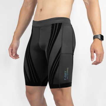 【A-MYZONE】男款 無痕水陸兩棲 緊身短褲